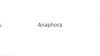 Anaphora [upl. by Muslim252]