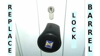 How to Replace Garage Door Lock Barrel  Cylinder EASY IF STILL OPENABLE [upl. by Dempster]