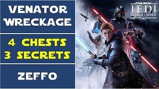 Venator Wreckage  All Chests and Secrets Locations  Star Wars Jedi Fallen Order [upl. by Asenab]