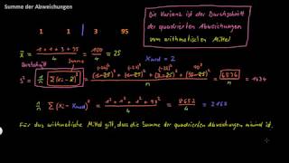 Statistik Summe der quadrierten Abweichungen  FernUni Hagen  Psychologie [upl. by Lolande220]