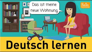 Deutsch lernen mit Dialogen  Lektion 15  Wie gefällt dir deine Wohnung  Aussprache quothquot [upl. by Arnulfo]