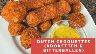 Dutch Croquettes kroketten Bitterballen [upl. by Ahsienek87]