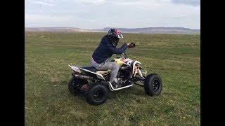 Suzuki LTR 450 First Ride New Quad 450r Quad Rider [upl. by Neetsirk]