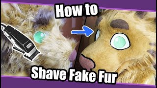 Tutorial 77 Shaving Fake Fur on Fursuits [upl. by Aner]