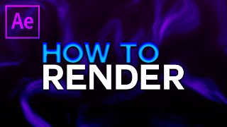 How To Properly Render MP4 Videos After Effects [upl. by Ahcsas]