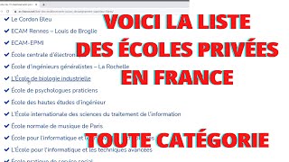 CAMPUS FRANCE 🇫🇷 LISTE DE TOUS LES ÉTABLISSEMENTS SUPÉRIEURS PRIVÉS EN FRANCEDETAIL EXPLICATION [upl. by Kassi]