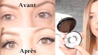 TUTO  Comment se poser des faux cils magnétiques avec eyeliner [upl. by Ainot]