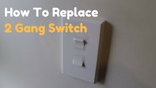 How To Replace a 2 Gang Double Light Switch [upl. by Yrrej]