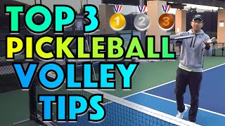 Top 3 Tips For Strong Pickleball Volleys [upl. by Esineg]