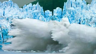 Huge glacier calving and danger glacier waves compilation 2k18 23 [upl. by Ziza]