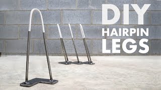 How to Make Hairpin Table Legs  EASY [upl. by Ahsinit]