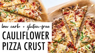 The BEST Cauliflower Pizza Crust [upl. by Nowtna208]