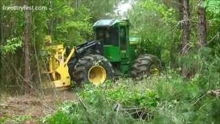 2013 John Deere 843K Fellerbuncher at Forestry First 050213 [upl. by Madriene]