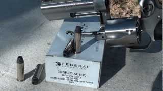 FBI load 38 Special P 158gr Semi Wad Cutter Hollow Point [upl. by Stochmal]