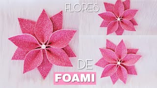 Aprende Cómo hacer una linda FLOR DE FOAMI🌺🌺How to make a flowers😊 [upl. by Bromley]