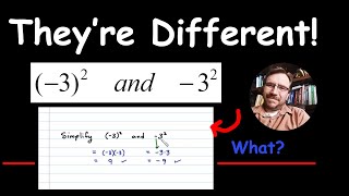 Squaring Negative Numbers  Theyre Different [upl. by Wing]