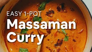 Easy 1Pot Massaman Curry  Minimalist Baker Recipes [upl. by Dafodil]