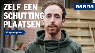 Zelf een houten schutting plaatsen  GAMMA [upl. by Etnovaj401]