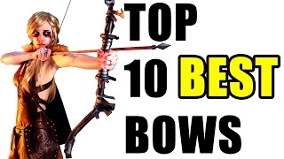 Skyrim Top 10 Bows Best Damage [upl. by Nnylyoj]