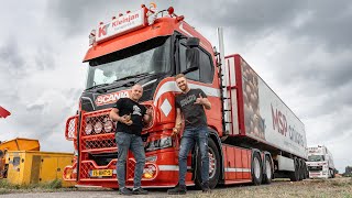 Uien rijden met de BRUTE Scania R650 van Joost Kleinjan dikke vrachten korte nachten [upl. by Rento]