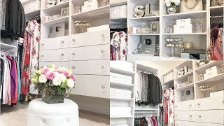 DIY Glam Closet Closet Organization Ideas  Before and After Tour [upl. by Etnemelc]