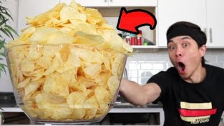 Potato Chip Challenge 4 Large Bags PAINFUL [upl. by Occir]