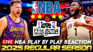 🔴LAKERS vs PELICANS │ 2025 NBA Basketball Game PlayByPlay Reaction amp Scoreboard [upl. by Mitchael]