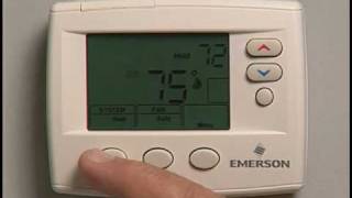 How to Operate a Emerson 1F80 Programmable Thermostat [upl. by Ffirahs]