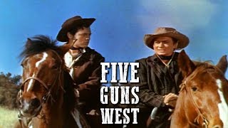 Five Guns West  FREE WESTERN MOVIE  Dorothy Malone  English  Full Cowboy Film  Full Movie [upl. by Ydasahc185]