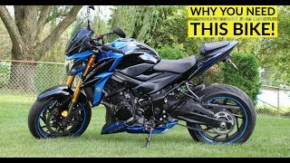 The Ultimate BIKE 2018 GSXS750 REVIEW  FIRST RIDE [upl. by Gean]