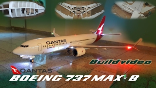 Qantas Boeing 737 MAX8 RC Airplane build video by Ramy RC [upl. by Queena]