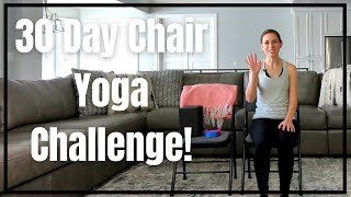 Chair Yoga  Day 4  24 Minutes Seated [upl. by Ahseyt]