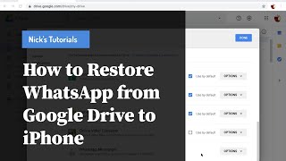 How to Restore WhatsApp Chats from Google Drive to iPhone [upl. by Konstantine]