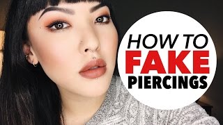 How To Fake Piercings  soothingsista [upl. by Llebpmac919]