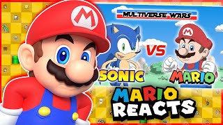 MARIO VS SONIC  Mario REACTS To Super Mario vs Sonic the Hedgehog Animation  Multiverse Wars [upl. by Akenal27]