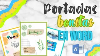 COMO HACER PORTADAS BONITAS EN WORD 1 [upl. by Aznaed583]