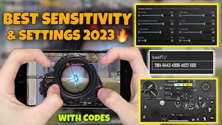 NEW😱BEST SENSITIVITY amp SETTINGS 2023🔥 4 Finger Claw Gyroscope  PUBG MOBILE [upl. by Atinav]