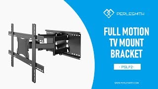 PSLF2 Full Motion TV Wall Mount Dual Extension Arms for 37quot  80quot TVs  PERLESMITH [upl. by Nomra750]