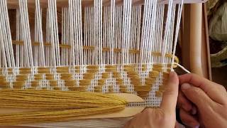 How to weave a decorative band in the Rigid Heddle Loom [upl. by Ailic800]