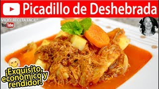 PICADILLO DE DESHEBRADA  Vicky Receta Facil [upl. by Ayala918]