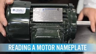 How to Read a Motor Nameplate [upl. by Rothstein272]