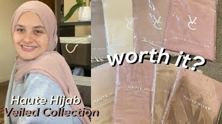 Haute Hijab  Veiled Collection haul  an honest review [upl. by Hurless]