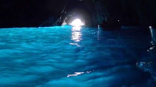 Blue Grotto Capri Italy  Relaxing boat tour Grotto Azzurra [upl. by Sudhir]