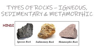 Classification of Rocks  Igneous Sedimentary amp Metamorphic Rocks In Hindi [upl. by Rambort]