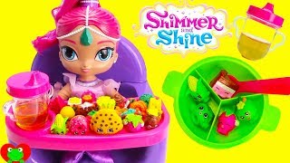 Little Shimmer Eats In High Chair Shimmer and Shine [upl. by Sateia345]