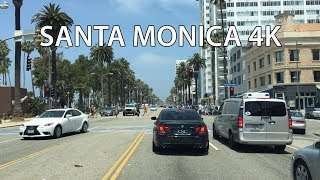 Driving Downtown  Santa Monica 4K  Los Angeles USA [upl. by Cranston957]