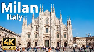 Milan Italy Walking Tour 4k Ultra HD 60fps – With Captions [upl. by Gavriella762]