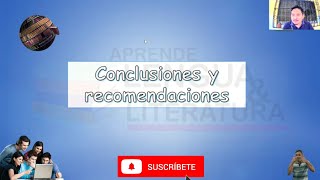 Conclusiones y recomendaciones para tu proyecto  fácil [upl. by Ingrim]