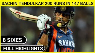 Sachin Tendulkar 200 Runs vs South Africa  First Man To Score Double Hundred [upl. by Marchall]