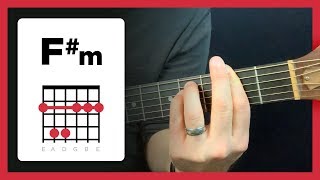 Learning to play Fm F sharp minor chord [upl. by Xylon]